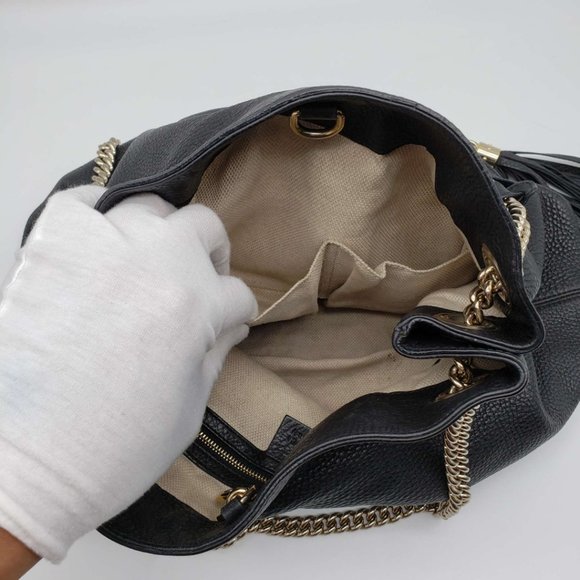 100% Authentic Gucci GG Soho on Chain Medium Shoulder Bag - Picture 12 of 16